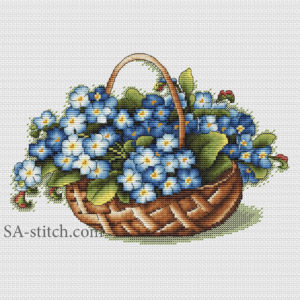 Корзина с незабудками