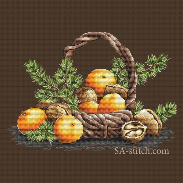 Корзина с мандаринами Корзина с мандаринами