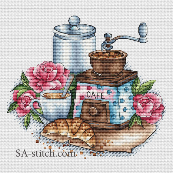 Кофемолка с розами Кофемолка с розами