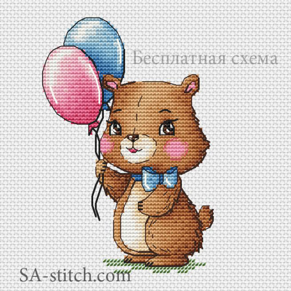Мишка с шариками Мишка с шариками